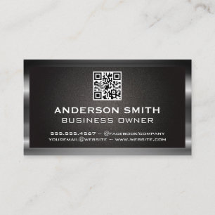 Metallische Grenze QR Code Business Card Visitenkarte