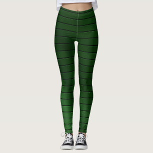 Metallische grüne Leggings