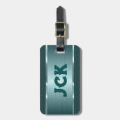 Metallische grüne Texturabbildungen Streifen Gepäckanhänger (Vorderseite vertikal)