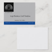 Metallische Halbmond-Formen Silber-Logo Visitenkarte (Vorne/Hinten)