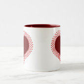 Metallische Herz-Tasse, rot Zweifarbige Tasse (Mittel)