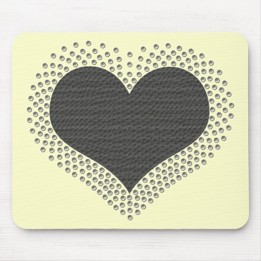 Metallische Herzmuskeln, grau Mousepad (Vorne)