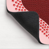 Metallische Herzmuskeln, rot Mousepad (Ecke)