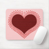 Metallische Herzmuskeln, rot Mousepad (Mit Mouse)
