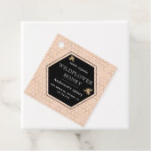 Metallische Honeycomb Gold Monogram Honey Jar Geschenkanhänger (Beispiel)