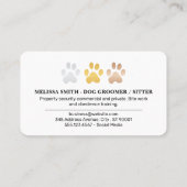 Metallische Hundepaws | Lux Leather Background Visitenkarte (Rückseite)