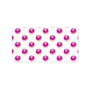 Metallische Imitat Foil Pink Golf Balls Background Adressaufkleber