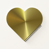 Metallische Imitat Gold Mit Monogramm moderne Vorl Notizblock (Rückseite)