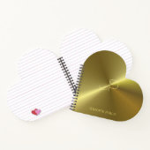 Metallische Imitat Gold Mit Monogramm moderne Vorl Notizblock (Innenseite)