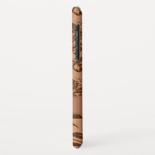 Metallische Imitate Kupferbraun Damaskus Mädchende Case-Mate iPhone Hülle (Hinten/Links)