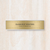 Metallische Imitate mit goldenem Hintergrund Türschild (Vorderseite )