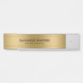 Metallische Imitate mit goldenem Hintergrund Türschild (Vorderseite )