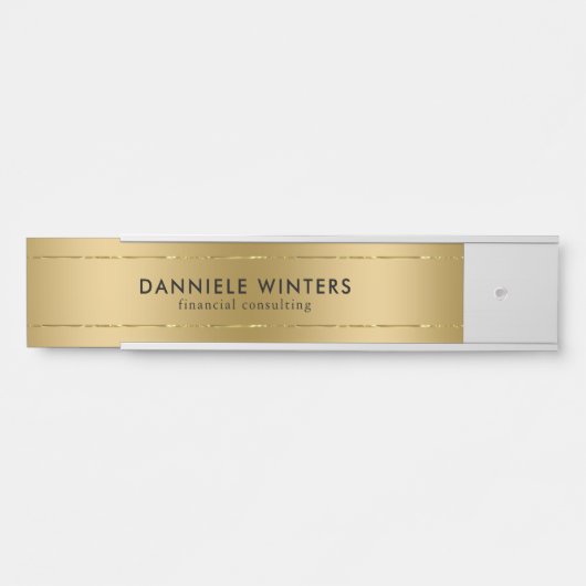 Metallische Imitate mit goldenem Hintergrund Türschild (Vorderseite )