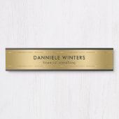 Metallische Imitate mit goldenem Hintergrund Türschild (Vorderseite )