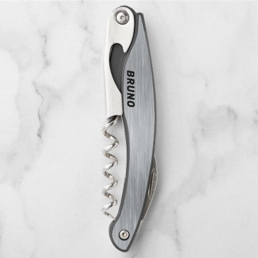 Metallische Imitate mit silberfarbenem Hintergrund Kellnermesser (Vorderseite)