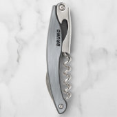 Metallische Imitate mit silberfarbenem Hintergrund Kellnermesser (Rückseite)