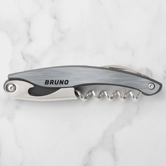 Metallische Imitate mit silberfarbenem Hintergrund Kellnermesser (Vorderseite)