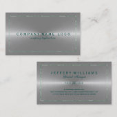 Metallische Imitate Silber, grau, rostfrei, Stahl  Visitenkarte (Vorne/Hinten)