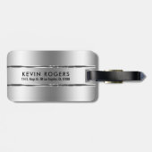 Metallische Imitate Silberstreifen Gepäckanhänger (Rückseite horizontal)