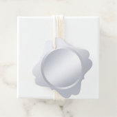 Metallische Imitate Silver Modern Elegante Leere V Geschenkanhänger (Beispiel)