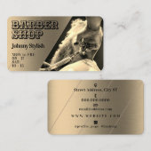 Metallische Imitate texturieren Barbier-Visitenkar Visitenkarte (Vorne/Hinten)