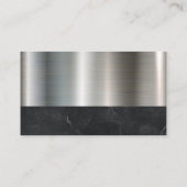 Metallische Immobilien-Logo für Real Anwesen | Mar Visitenkarte (Rückseite)