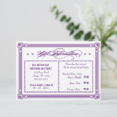 Metallische Informationen zu Lila- und Goldhotels Begleitkarte (Stehend Vorderseite)