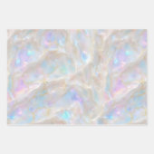 Metallische Iridescent Opal Gemstone Kristall Eleg Geschenkpapier Set (Vorderseite 2)