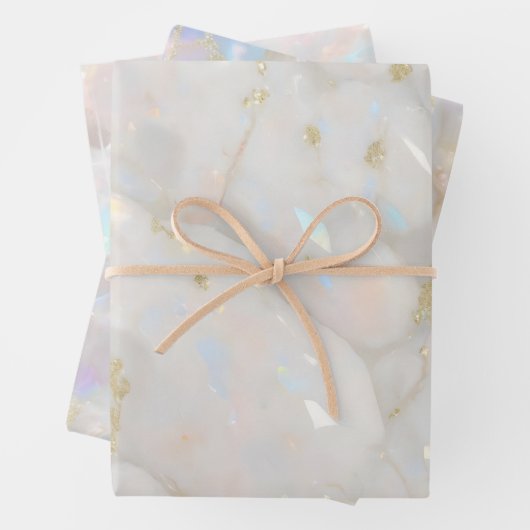 Metallische Iridescent Opal Gemstone Kristall Eleg Geschenkpapier Set (Beispiel)