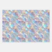 Metallische Iridescent Rainbow Holographic Girly Geschenkpapier Set (Vorderseite 3)