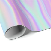 Metallische Iridescent Rainbow Pink Aqua Lila Girl Geschenkpapier (Rolleneckpunkt)