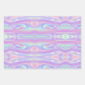 Metallische Iridescent Rainbow Pink Aqua Lila Girl Geschenkpapier Set (Vorderseite)