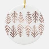 Metallische Kiefernbäume - Kupfer Keramik Ornament (Vorne)