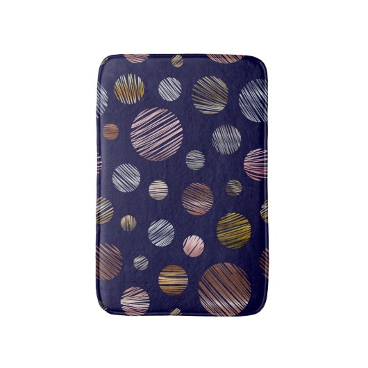 Metallische Kreise Badematte (Vorderseite Vertikal)