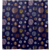 Metallische Kreise Duschvorhang (Vorderseite)