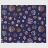 Metallische Kreise Geschenkpapier (Flach)