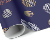 Metallische Kreise Geschenkpapier (Rolleneckpunkt)