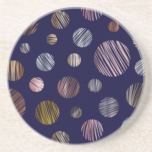 Metallische Kreise Getränkeuntersetzer (Vorne)