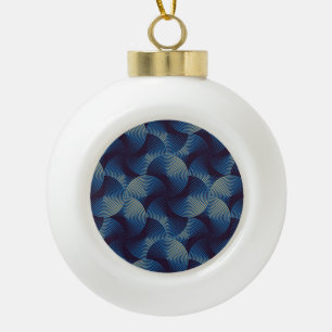 Metallische Kreise optische Täuschung, nahtloses P Keramik Kugel-Ornament