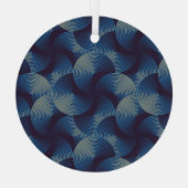 Metallische Kreise optische Täuschung, nahtloses P Ornament Aus Glas (Rückseite)