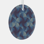 Metallische Kreise optische Täuschung, nahtloses P Ornament Aus Glas (Vorderseite Rechts)