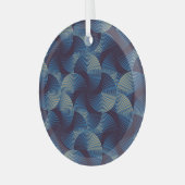 Metallische Kreise optische Täuschung, nahtloses P Ornament Aus Glas (Vorderseite links)