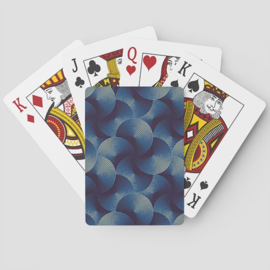 Metallische Kreise optische Täuschung, nahtloses P Spielkarten (Rückseite)