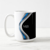 Metallische Krümmer mit Ihrer Monogramm Kaffeetasse (Links)