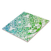 Metallische Kupfer Look Katze Kunst Cool Mandala K Fliese (Seite)