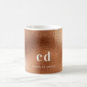Metallische Kupfernamen Kaffeetasse (Mittel)