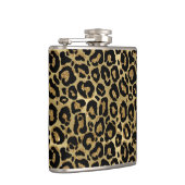 Metallische Leopard Vinyl umwickelte Flasche Flachmann (Rechts)