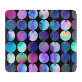 Metallische Lila Blauer Kreis Schneidebrett (Vorderseite)