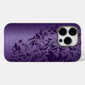 Metallische Lila gebürstete Aluminium, Lila Spitze Case-Mate iPhone Hülle (Rückseite (Horizontal))