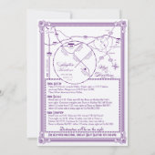 Metallische Lila- & Goldhochzeit Einladung (Rückseite)